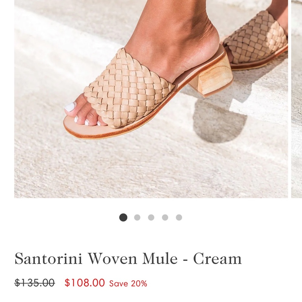 Woven leather mule sandals